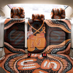 Australia Leukemia Awareness Month Back Car Seat Cover Aussie Cockatoo Fight Boxing Gloves Aboriginal Art