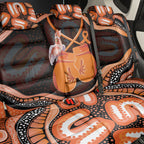 Australia Leukemia Awareness Month Back Car Seat Cover Aussie Cockatoo Fight Boxing Gloves Aboriginal Art
