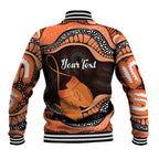 Personalised Australia Leukemia Awareness Month Baseball Jacket Aussie Cockatoo Fight Boxing Gloves Aboriginal Art
