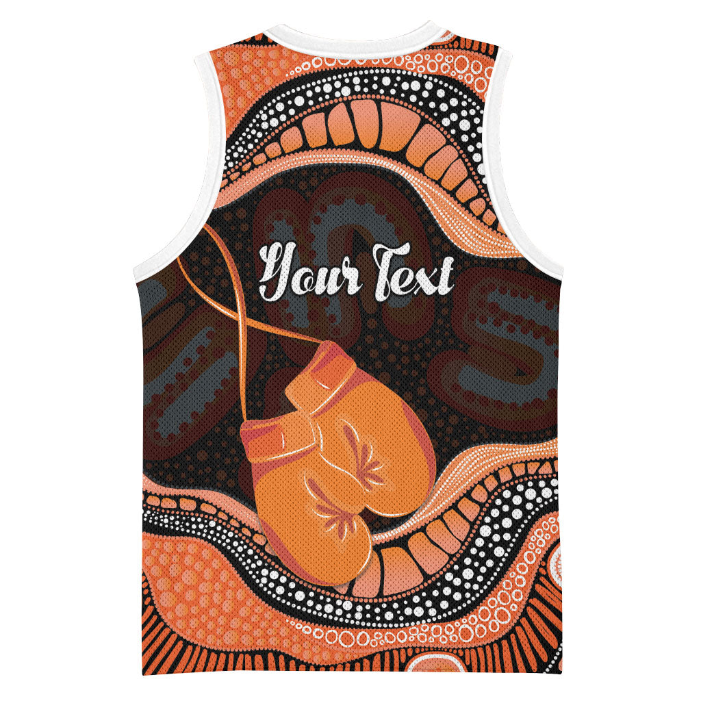 Personalised Australia Leukemia Awareness Month Basketball Jersey Aussie Cockatoo Fight Boxing Gloves Aboriginal Art