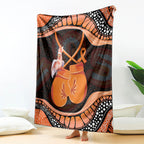 Australia Leukemia Awareness Month Blanket Aussie Cockatoo Fight Boxing Gloves Aboriginal Art