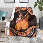 Australia Leukemia Awareness Month Blanket Aussie Cockatoo Fight Boxing Gloves Aboriginal Art