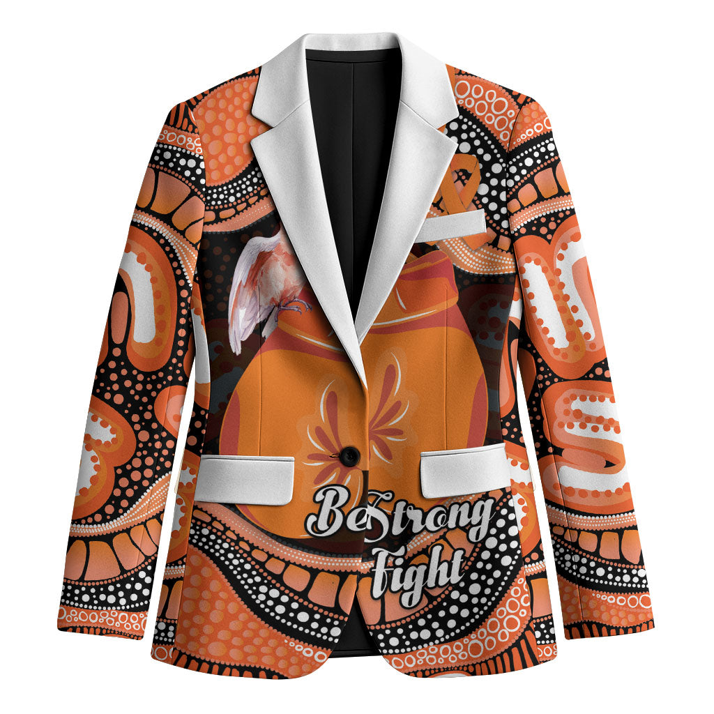 Personalised Australia Leukemia Awareness Month Blazer Aussie Cockatoo Fight Boxing Gloves Aboriginal Art
