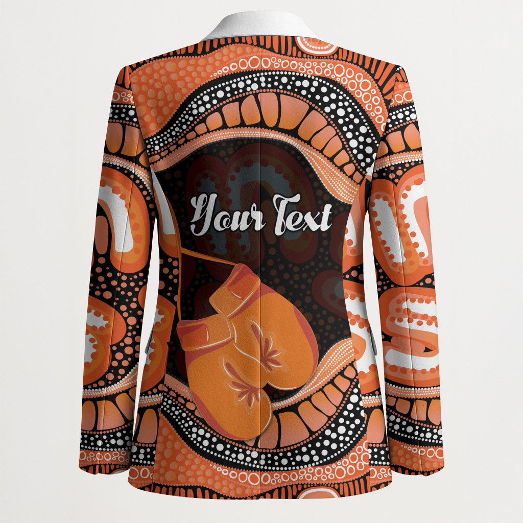 Personalised Australia Leukemia Awareness Month Blazer Aussie Cockatoo Fight Boxing Gloves Aboriginal Art