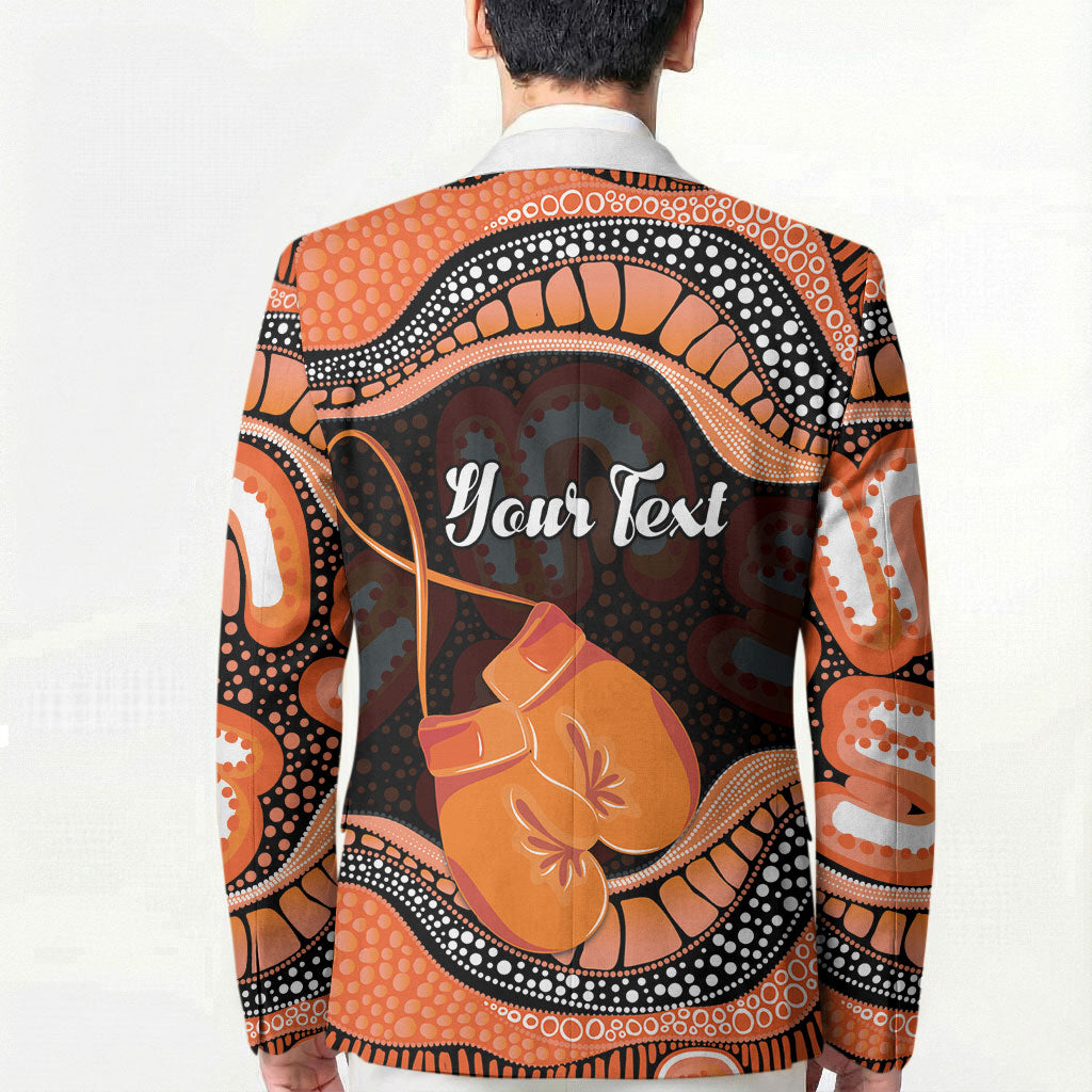 Personalised Australia Leukemia Awareness Month Blazer Aussie Cockatoo Fight Boxing Gloves Aboriginal Art