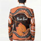 Personalised Australia Leukemia Awareness Month Blazer Aussie Cockatoo Fight Boxing Gloves Aboriginal Art