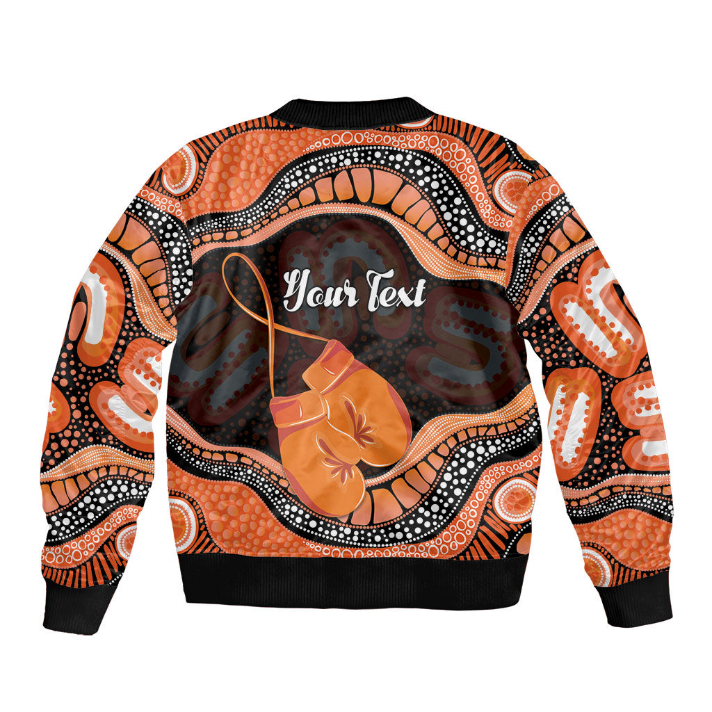 Personalised Australia Leukemia Awareness Month Bomber Jacket Aussie Cockatoo Fight Boxing Gloves Aboriginal Art