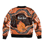 Personalised Australia Leukemia Awareness Month Bomber Jacket Aussie Cockatoo Fight Boxing Gloves Aboriginal Art