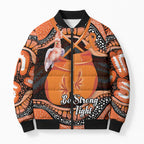 Personalised Australia Leukemia Awareness Month Bomber Puffer Jacket Aussie Cockatoo Fight Boxing Gloves Aboriginal Art