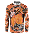 Personalised Australia Leukemia Awareness Month Button Sweatshirt Aussie Cockatoo Fight Boxing Gloves Aboriginal Art