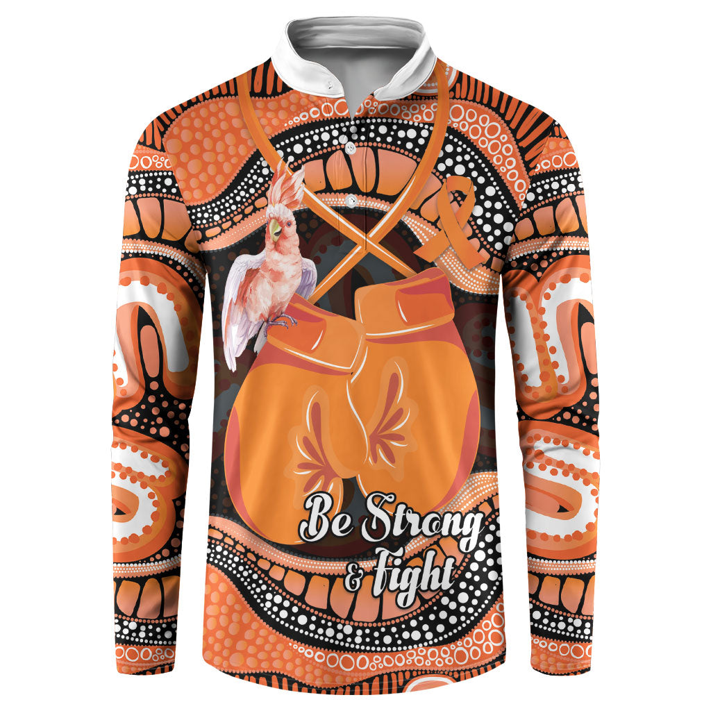 Personalised Australia Leukemia Awareness Month Button Sweatshirt Aussie Cockatoo Fight Boxing Gloves Aboriginal Art
