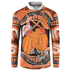 Personalised Australia Leukemia Awareness Month Button Sweatshirt Aussie Cockatoo Fight Boxing Gloves Aboriginal Art