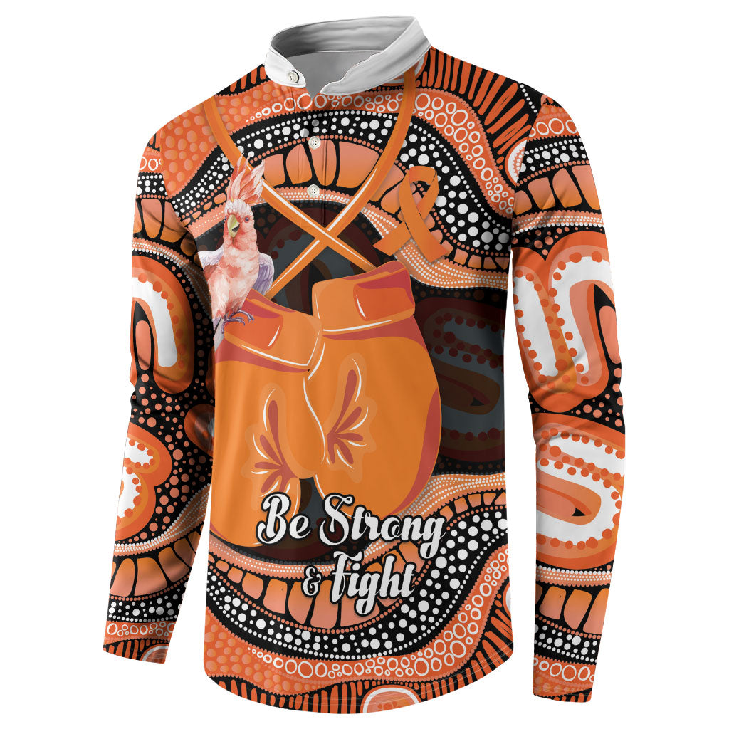 Personalised Australia Leukemia Awareness Month Button Sweatshirt Aussie Cockatoo Fight Boxing Gloves Aboriginal Art
