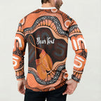 Personalised Australia Leukemia Awareness Month Button Sweatshirt Aussie Cockatoo Fight Boxing Gloves Aboriginal Art