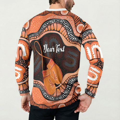 Personalised Australia Leukemia Awareness Month Button Sweatshirt Aussie Cockatoo Fight Boxing Gloves Aboriginal Art