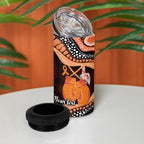 Personalised Australia Leukemia Awareness Month 4 in 1 Can Cooler Tumbler Aussie Cockatoo Fight Boxing Gloves Aboriginal Art