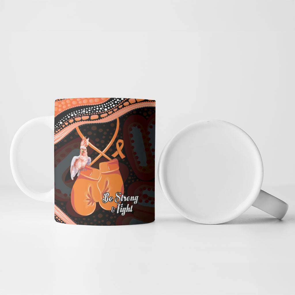 Personalised Australia Leukemia Awareness Month Ceramic Mug Aussie Cockatoo Fight Boxing Gloves Aboriginal Art