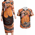 Personalised Australia Leukemia Awareness Month Couples Matching Long Sleeve Bodycon Dress and Hawaiian Shirt Aussie Cockatoo Fight Boxing Gloves Aboriginal Art