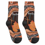 Personalised Australia Leukemia Awareness Month Crew Socks Aussie Cockatoo Fight Boxing Gloves Aboriginal Art