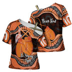 Personalised Australia Leukemia Awareness Month Cross Shoulder Shirt Aussie Cockatoo Fight Boxing Gloves Aboriginal Art