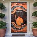 Personalised Australia Leukemia Awareness Month Door Cover Aussie Cockatoo Fight Boxing Gloves Aboriginal Art