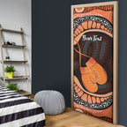 Personalised Australia Leukemia Awareness Month Door Cover Aussie Cockatoo Fight Boxing Gloves Aboriginal Art