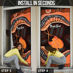 Personalised Australia Leukemia Awareness Month Door Cover Aussie Cockatoo Fight Boxing Gloves Aboriginal Art