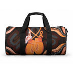 Australia Leukemia Awareness Month Duffle Bag Aussie Cockatoo Fight Boxing Gloves Aboriginal Art