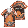 Personalised Australia Leukemia Awareness Month Family Matching Summer Maxi Dress and Hawaiian Shirt Aussie Cockatoo Fight Boxing Gloves Aboriginal Art