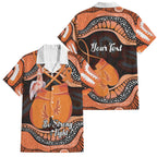 Personalised Australia Leukemia Awareness Month Family Matching Summer Maxi Dress and Hawaiian Shirt Aussie Cockatoo Fight Boxing Gloves Aboriginal Art