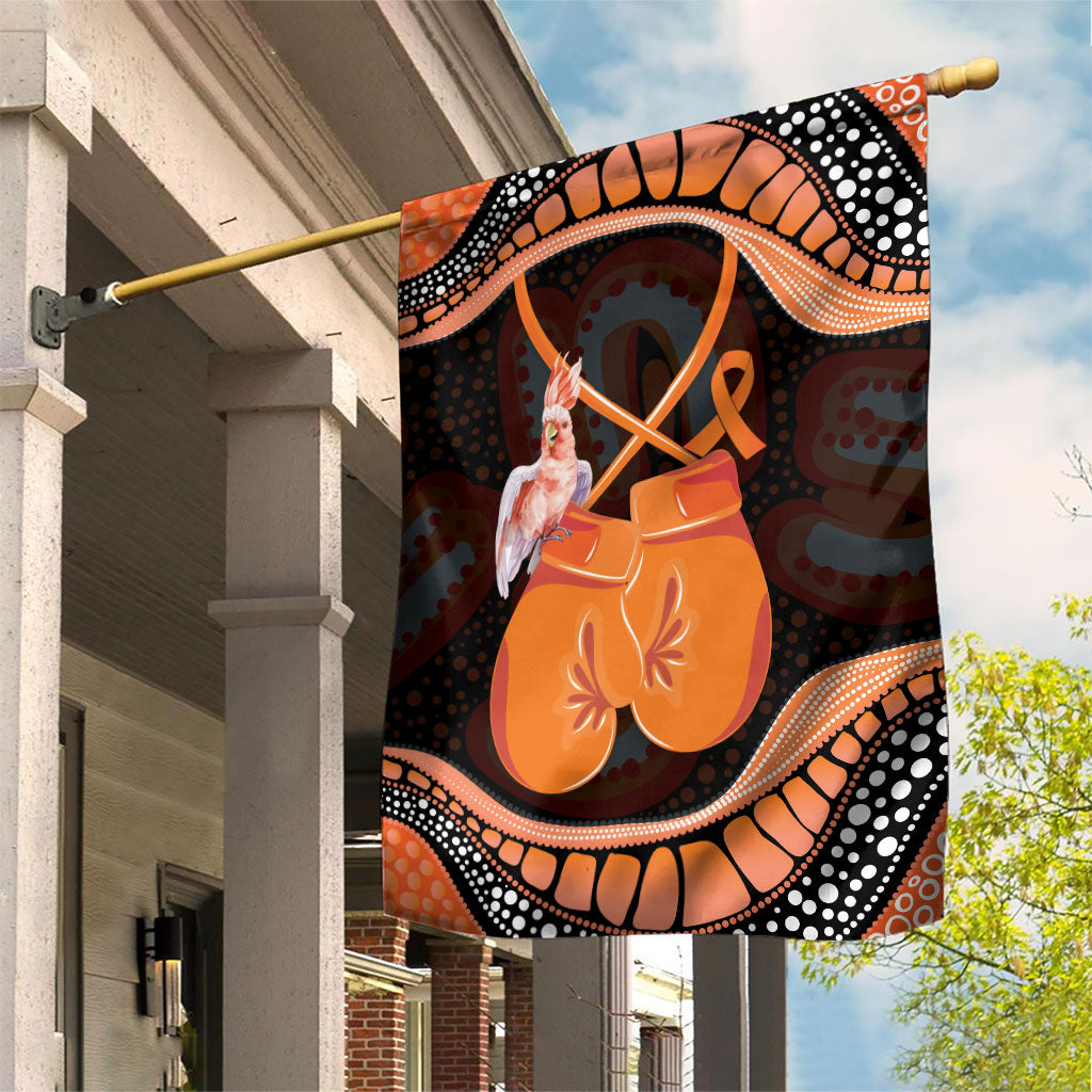 Australia Leukemia Awareness Month Garden Flag Aussie Cockatoo Fight Boxing Gloves Aboriginal Art