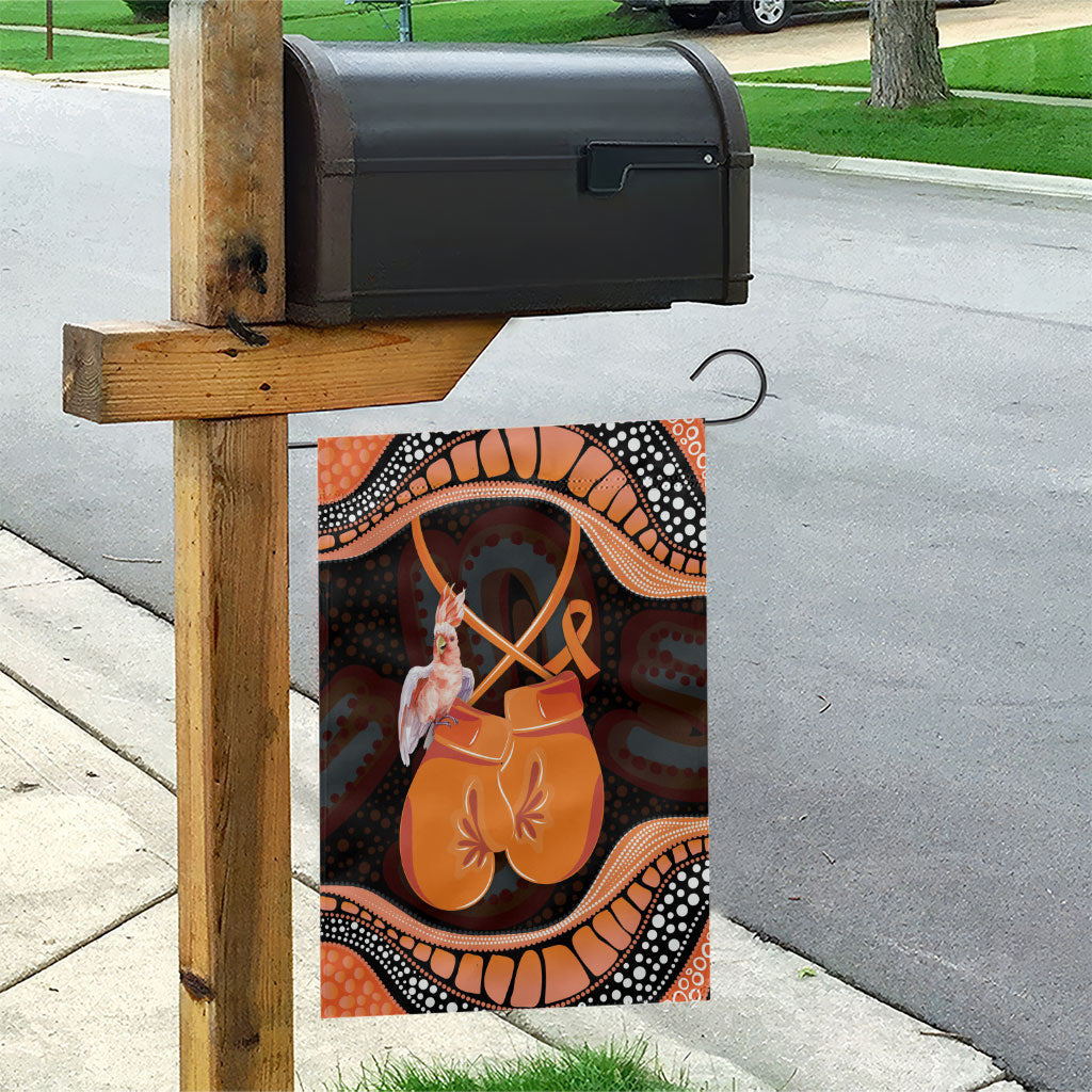 Australia Leukemia Awareness Month Garden Flag Aussie Cockatoo Fight Boxing Gloves Aboriginal Art