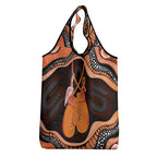 Australia Leukemia Awareness Month Grocery Bag Aussie Cockatoo Fight Boxing Gloves Aboriginal Art