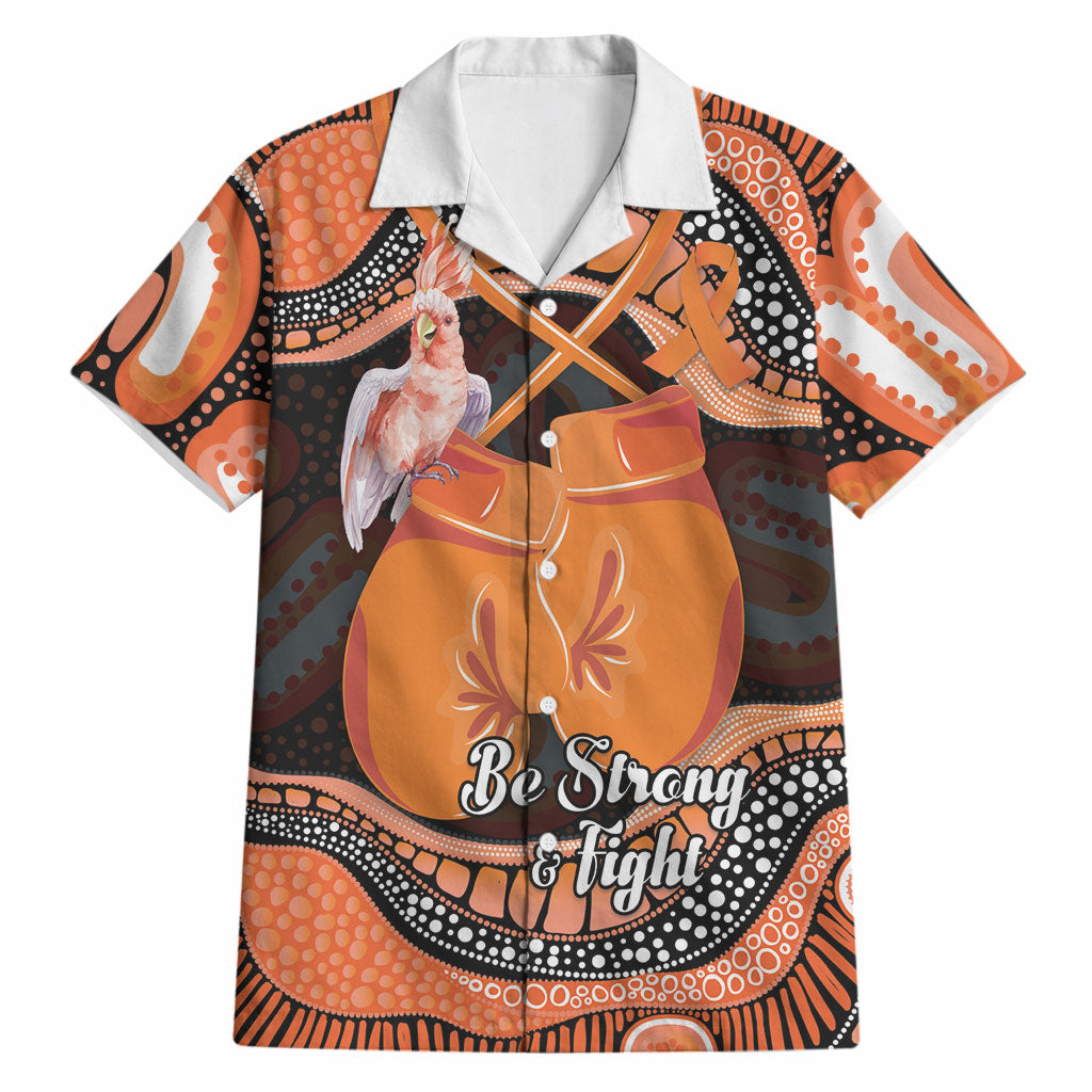 Personalised Australia Leukemia Awareness Month Hawaiian Shirt Aussie Cockatoo Fight Boxing Gloves Aboriginal Art