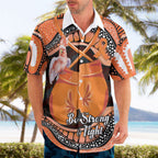 Personalised Australia Leukemia Awareness Month Hawaiian Shirt Aussie Cockatoo Fight Boxing Gloves Aboriginal Art