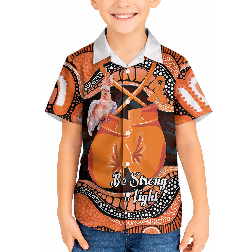 Personalised Australia Leukemia Awareness Month Hawaiian Shirt Aussie Cockatoo Fight Boxing Gloves Aboriginal Art