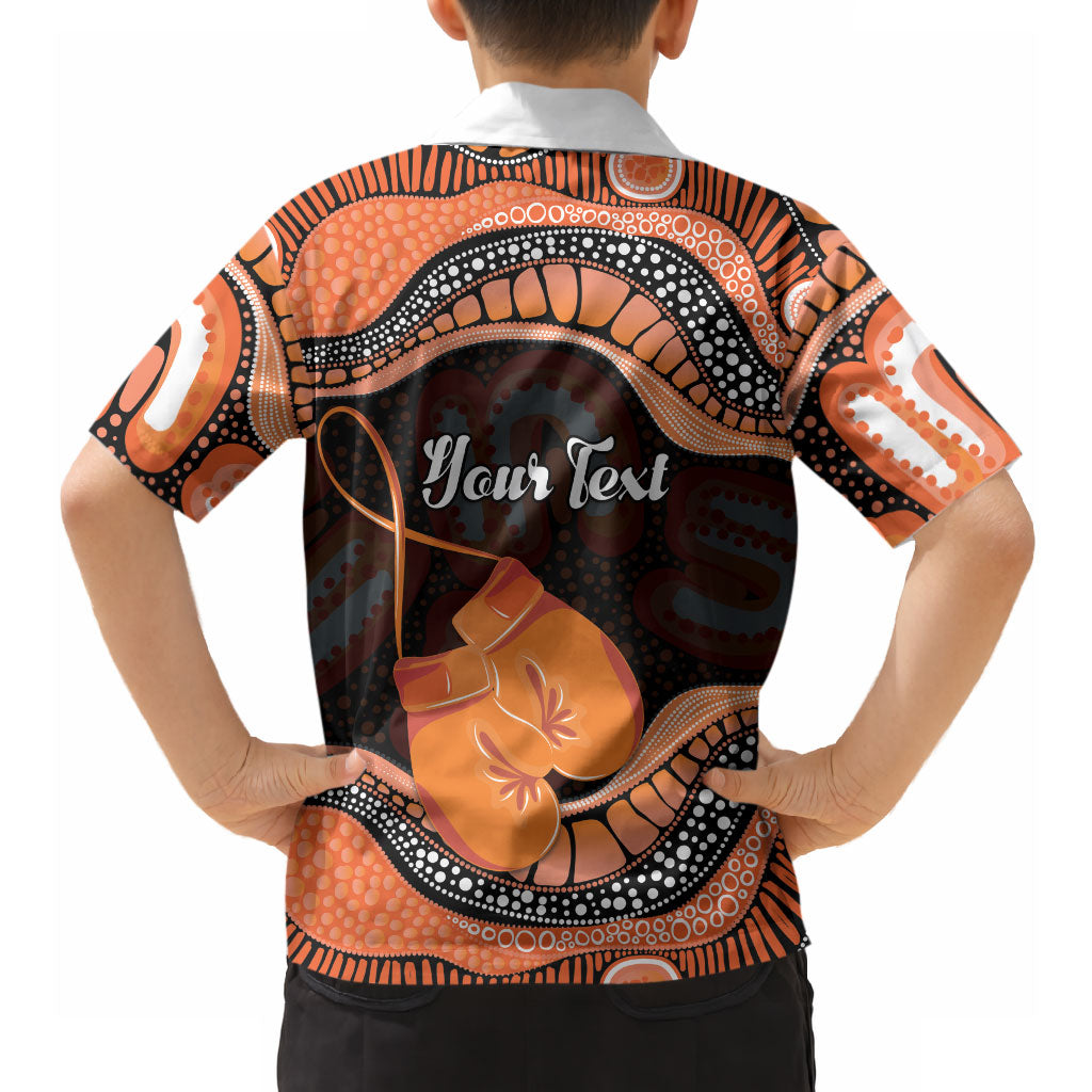 Personalised Australia Leukemia Awareness Month Hawaiian Shirt Aussie Cockatoo Fight Boxing Gloves Aboriginal Art