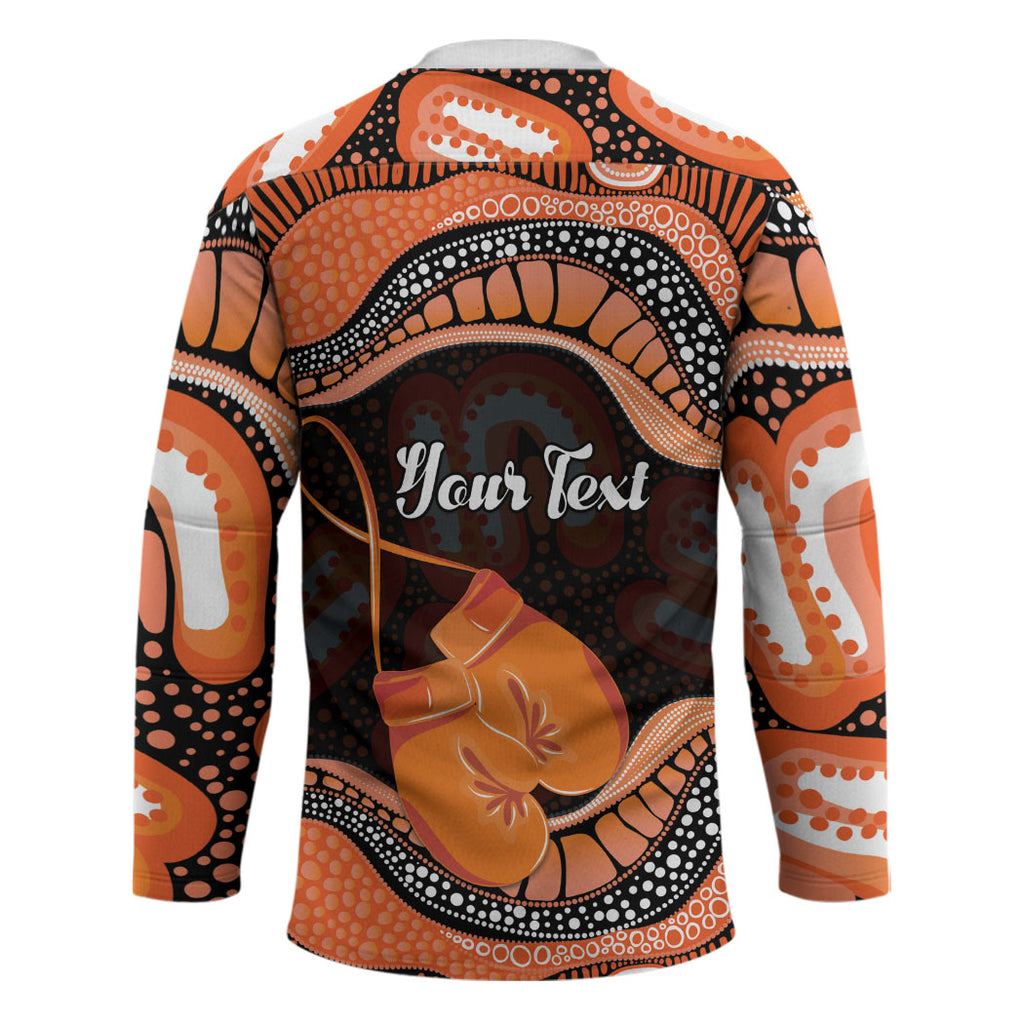 Personalised Australia Leukemia Awareness Month Hockey Jersey Aussie Cockatoo Fight Boxing Gloves Aboriginal Art