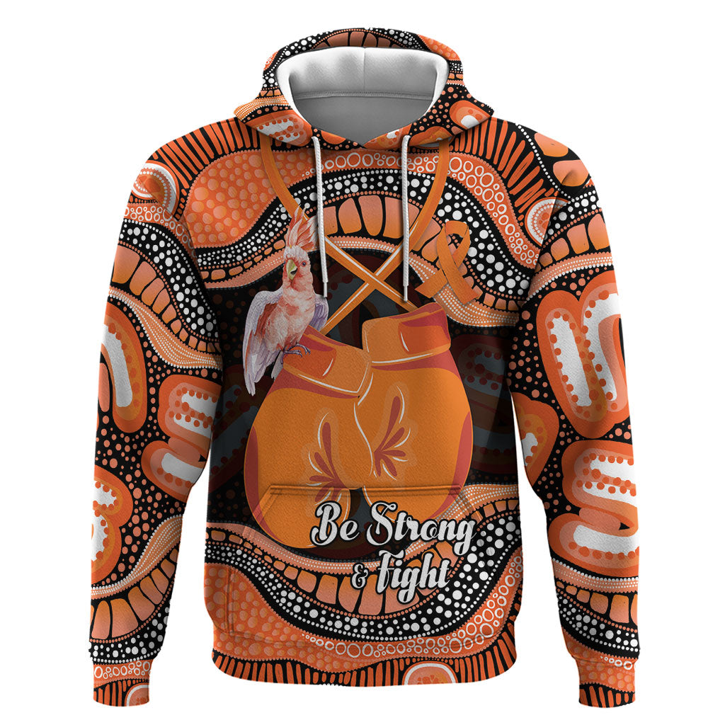 Personalised Australia Leukemia Awareness Month Hoodie Aussie Cockatoo Fight Boxing Gloves Aboriginal Art