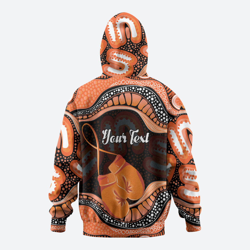 Personalised Australia Leukemia Awareness Month Hoodie Aussie Cockatoo Fight Boxing Gloves Aboriginal Art