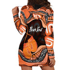 Personalised Australia Leukemia Awareness Month Hoodie Dress Aussie Cockatoo Fight Boxing Gloves Aboriginal Art