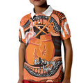Personalised Australia Leukemia Awareness Month Kid Polo Shirt Aussie Cockatoo Fight Boxing Gloves Aboriginal Art