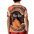 Personalised Australia Leukemia Awareness Month Kid Polo Shirt Aussie Cockatoo Fight Boxing Gloves Aboriginal Art