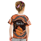 Personalised Australia Leukemia Awareness Month Kid T Shirt Aussie Cockatoo Fight Boxing Gloves Aboriginal Art