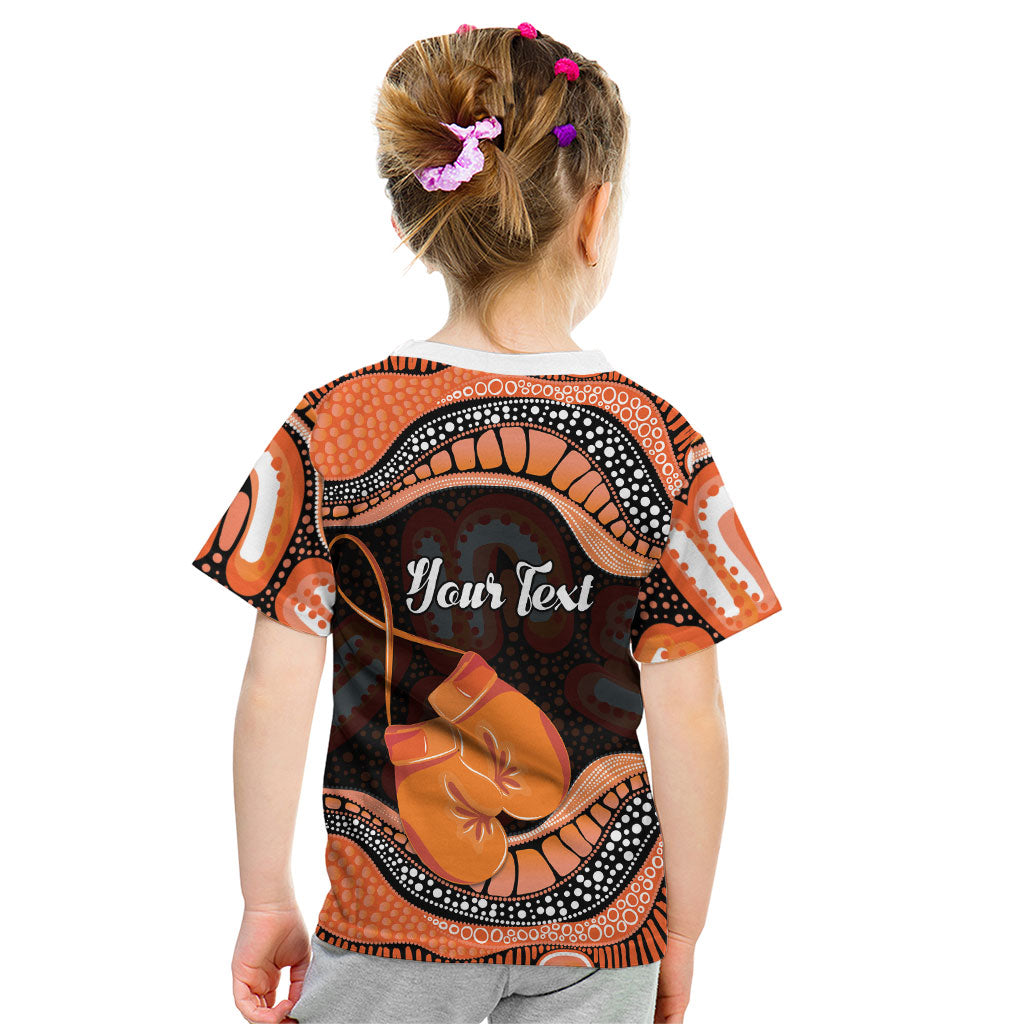 Personalised Australia Leukemia Awareness Month Kid T Shirt Aussie Cockatoo Fight Boxing Gloves Aboriginal Art