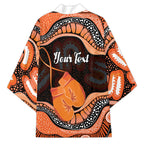 Personalised Australia Leukemia Awareness Month Kimono Aussie Cockatoo Fight Boxing Gloves Aboriginal Art