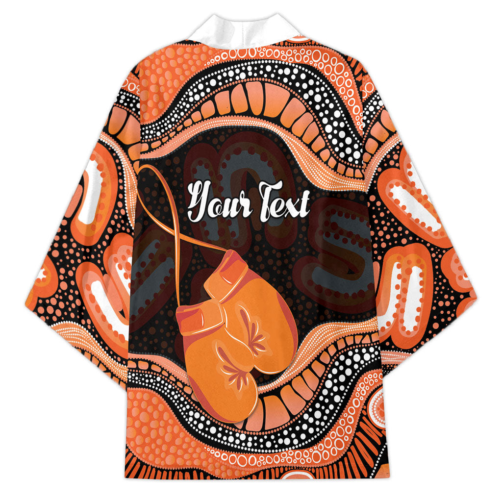 Personalised Australia Leukemia Awareness Month Kimono Aussie Cockatoo Fight Boxing Gloves Aboriginal Art