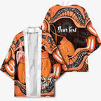 Personalised Australia Leukemia Awareness Month Kimono Aussie Cockatoo Fight Boxing Gloves Aboriginal Art