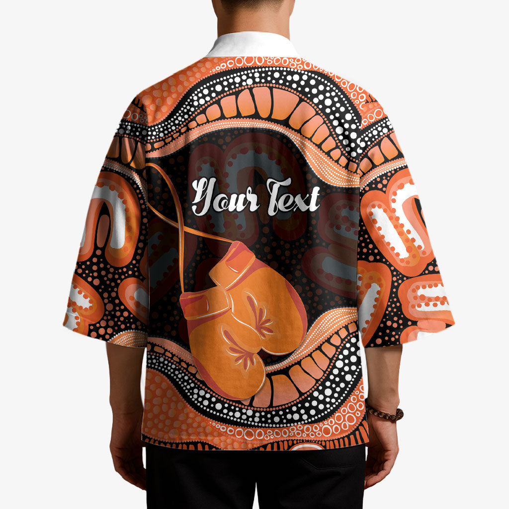 Personalised Australia Leukemia Awareness Month Kimono Aussie Cockatoo Fight Boxing Gloves Aboriginal Art