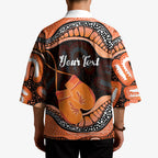 Personalised Australia Leukemia Awareness Month Kimono Aussie Cockatoo Fight Boxing Gloves Aboriginal Art